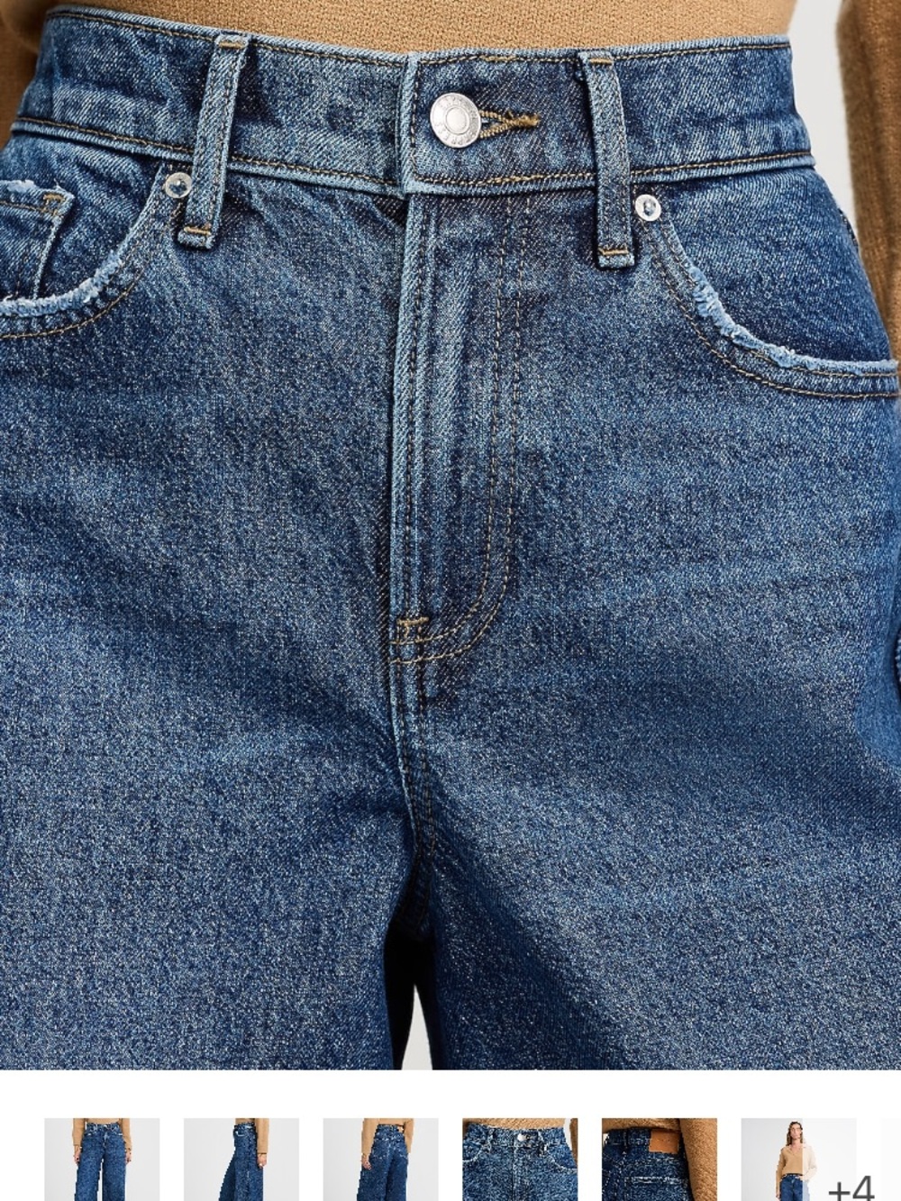 Express Wide-Leg High-Rise Jeans - Dark Blue stretch - Picture 4 of 10